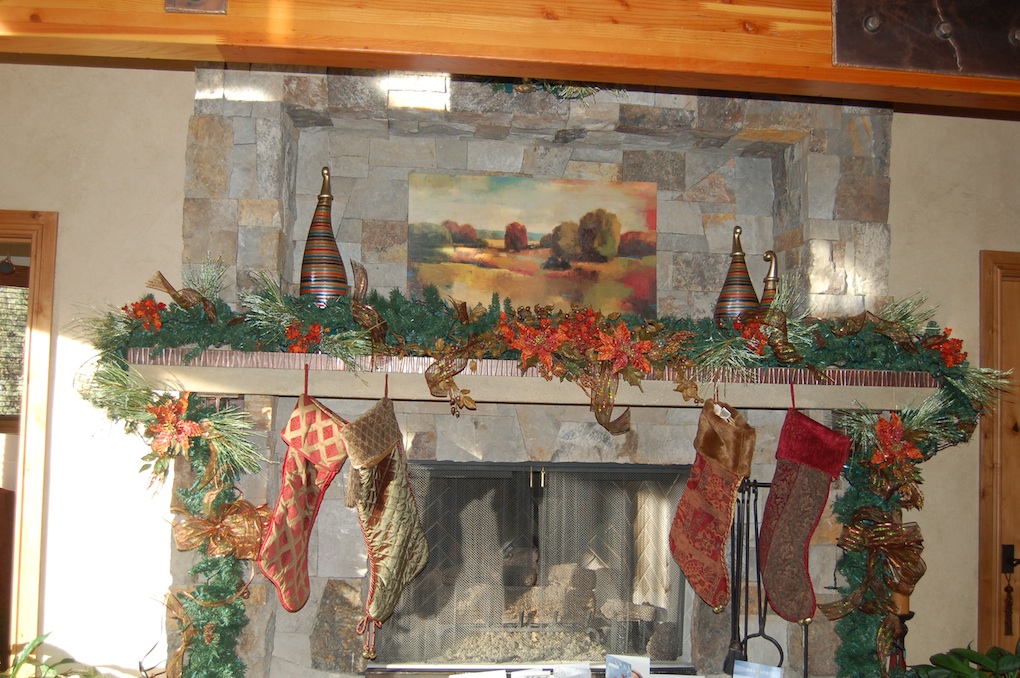 Decorated mantles by Speas Interior Design